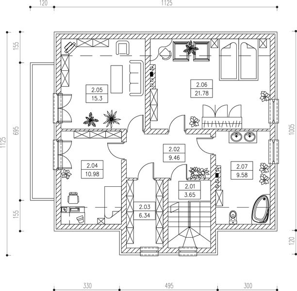 Poddasze projektu Fjk