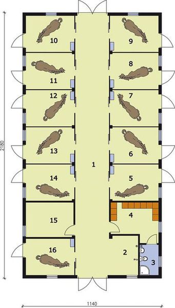 Parter projektu S20 Stajnia dla koni - 10 boksów