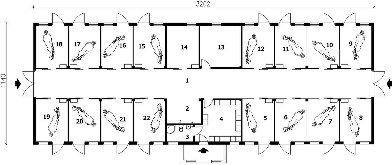 Parter projektu S22 stajnia angielska dla koni - 16 boksów