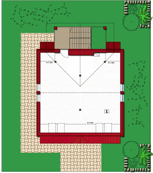 Poddasze projektu Sklep, Budynek Handlowy U51