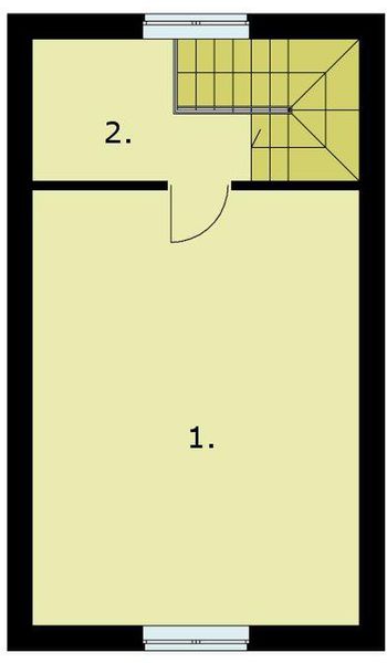 Poddasze projektu G4 garaż jednostanowiskowy z poddaszem