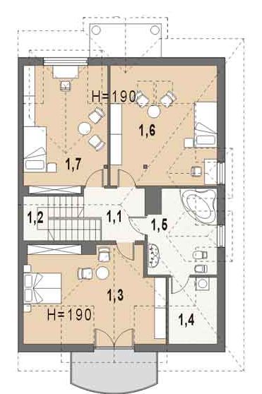 Poddasze projektu AR 168