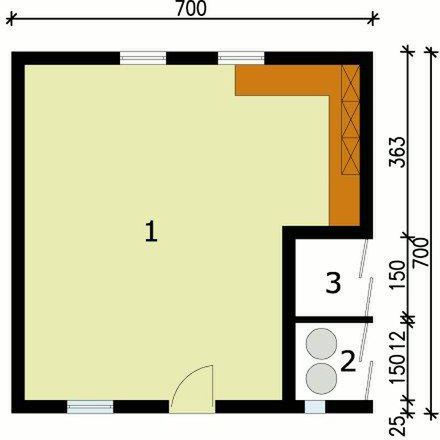 Parter projektu G112 Budynek Gospodarczy