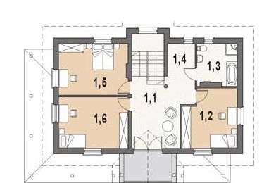 Piętro 1 projektu AR 165