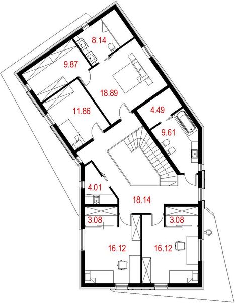 Piętro 1 projektu House 22