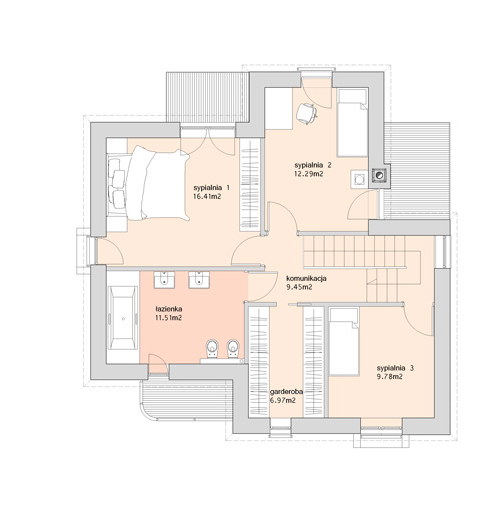 Poddasze projektu Gonthauz