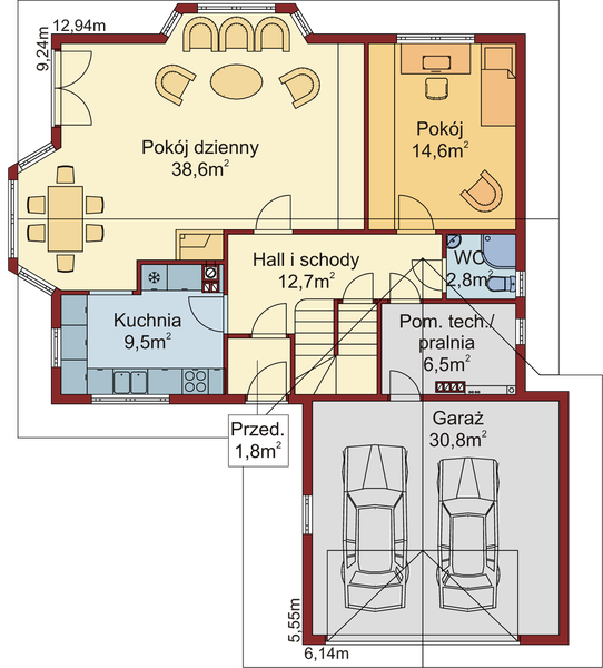 Parter projektu Domek Dębowy (027 SK)
