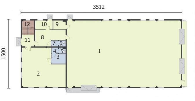 Parter projektu G267 budynek gospodarczy