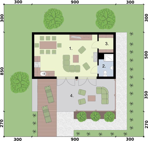 Parter projektu KL11 Kuchnia letnia / Bud. gospodarczy