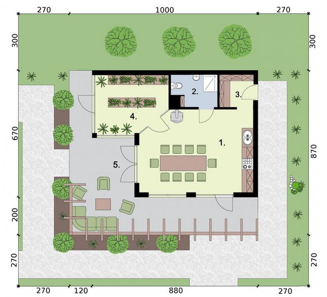 Parter projektu KL12 Kuchnia Letnia / Bud. gospodarczy