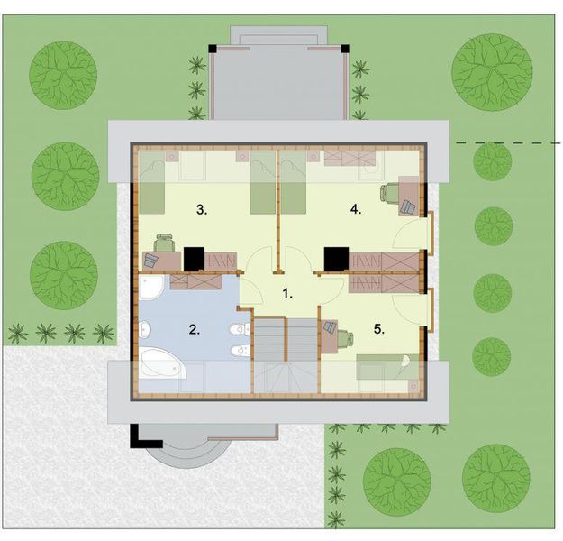 Poddasze projektu Sevilla 2 szkielet drewniany