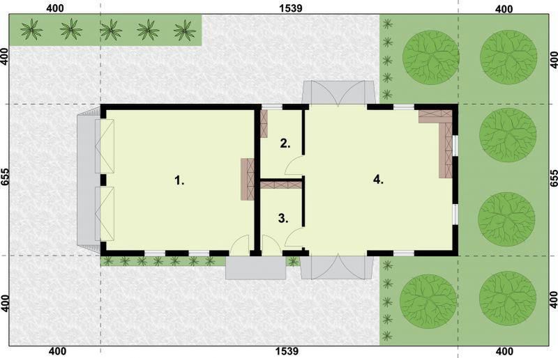 Parter projektu BGS7 Budynek gospodarczy