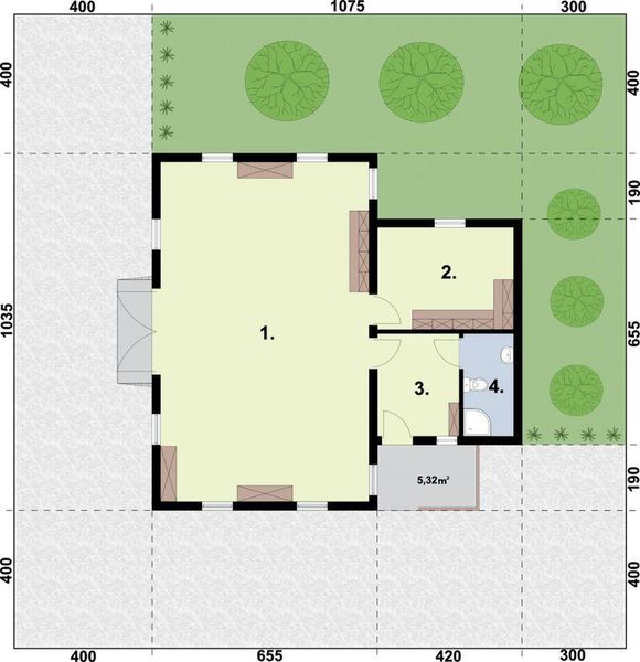 Parter projektu BGS8 Budynek gospodarczy