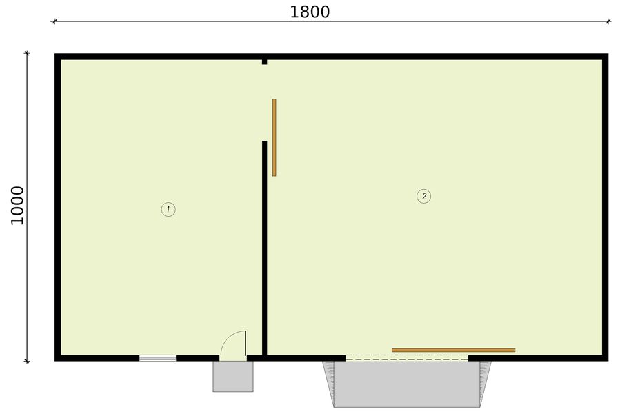 Parter projektu G240a budynek gospodarczy