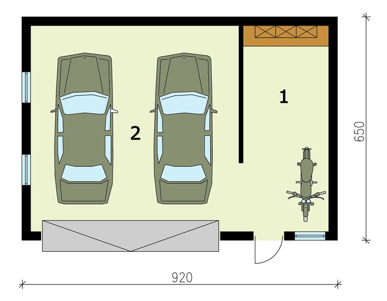 Parter projektu G296 budynek gospodarczy