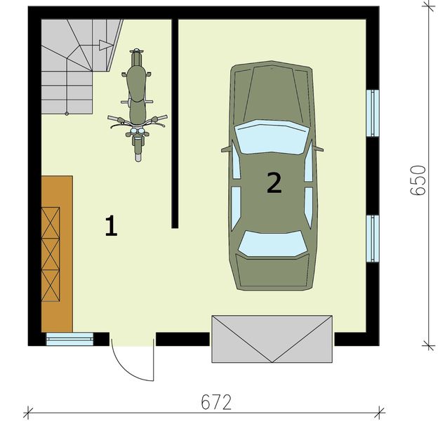 Parter projektu G297 budynek gospodarczy