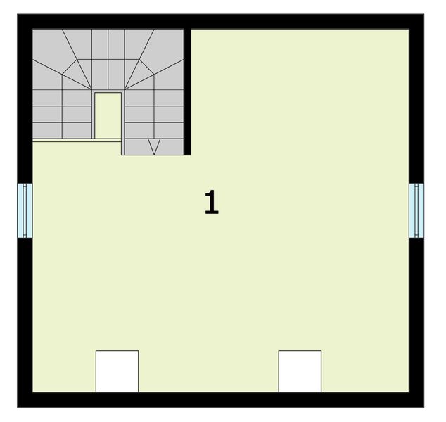 Poddasze projektu G297 budynek gospodarczy
