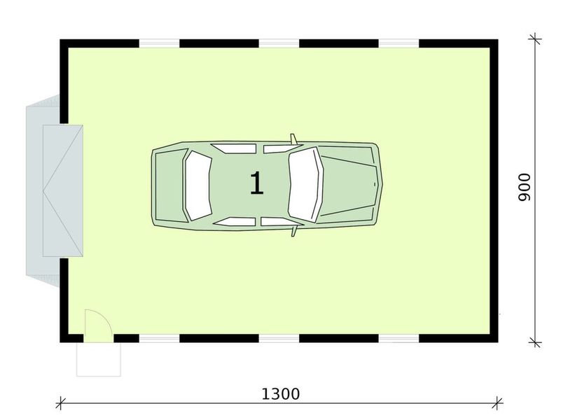 Parter projektu G302 budynek gospodarczy