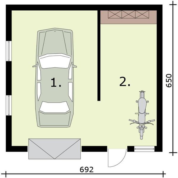 Parter projektu G308 budynek gospodarczy