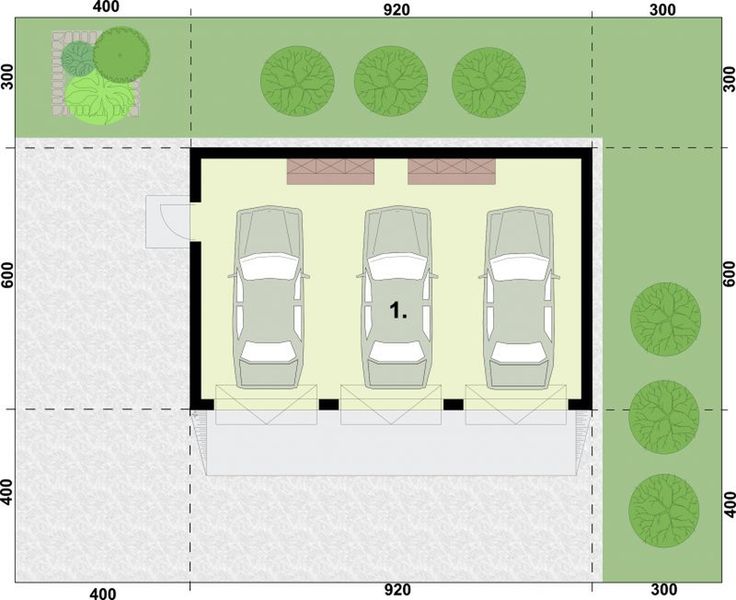 Parter projektu G305 budynek gospodarczy