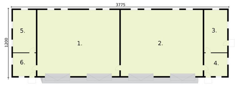Parter projektu G307 budynek gospodarczy