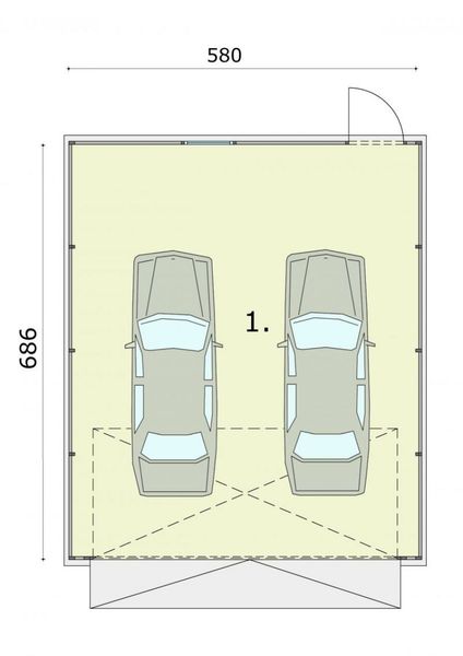 Parter projektu GB17 projekt budynku gospodarczego