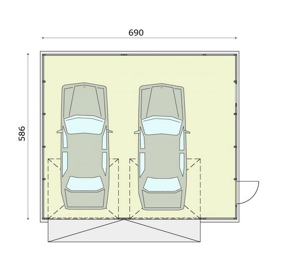 Parter projektu GB21 projekt budynku gospodarczego