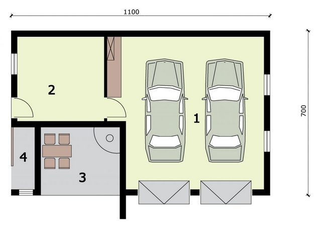Parter projektu G315 budynek gospodarczy
