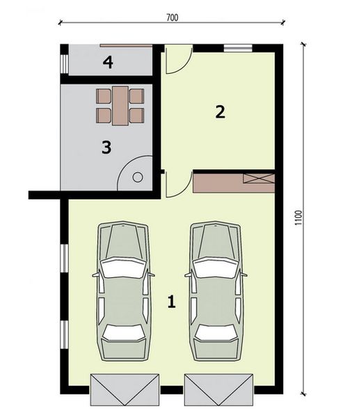 Parter projektu G320 budynek gospodarczy
