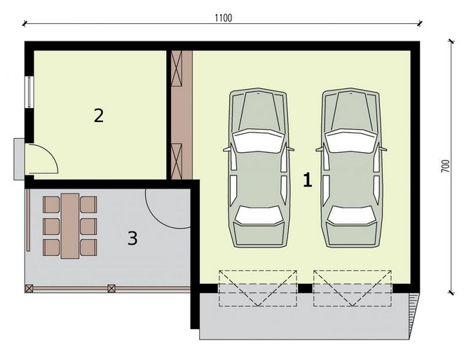 Parter projektu G314 budynek gospodarczy