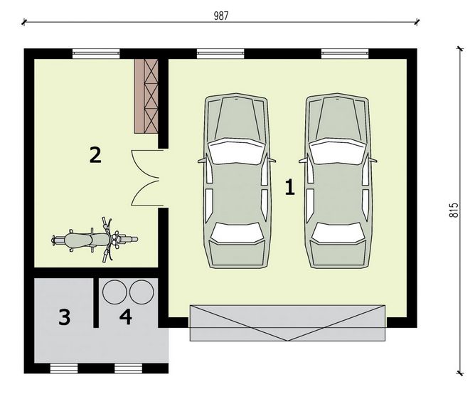 Parter projektu G316 budynek gospodarczy