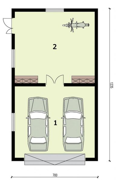 Parter projektu G319 budynek gospodarczy