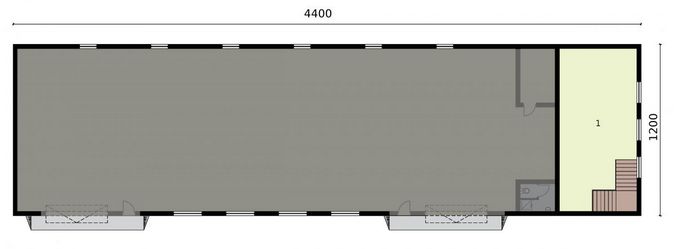 Poddasze projektu G313 budynek gospodarczy