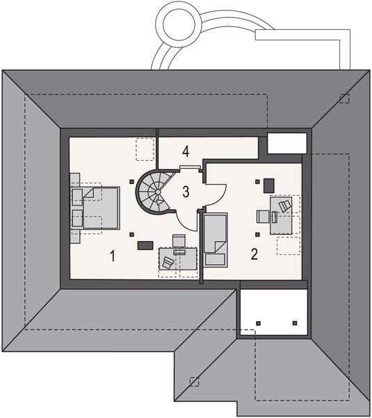 Poddasze projektu Pulsar Ia
