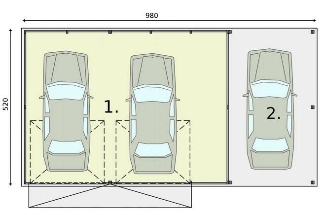 Parter projektu GB28 projekt budynku gospodarczego