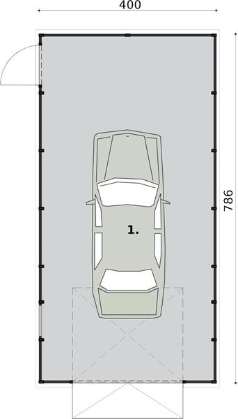 Parter projektu GB29 projekt budynku gospodarczego