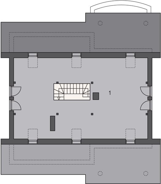 Poddasze projektu Miłka wersja z poddaszem uzytkowym