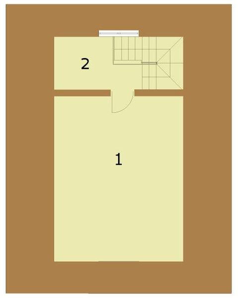 Poddasze projektu G4 z bali drewnianych, garaż jednostanowiskowy z poddaszem