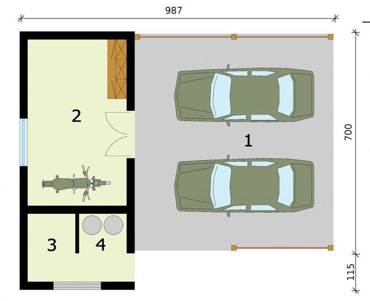 Parter projektu G280 budynek gospodarczy