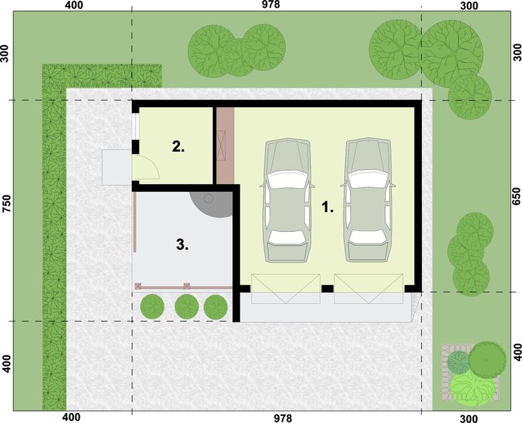 Parter projektu G255 budynek gospodarczy