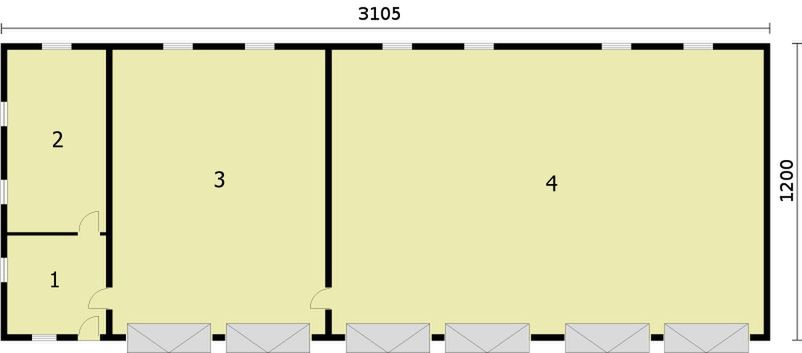 Parter projektu G258 budynek gospodarczy