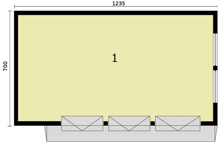 Parter projektu G261 budynek gospodarczy