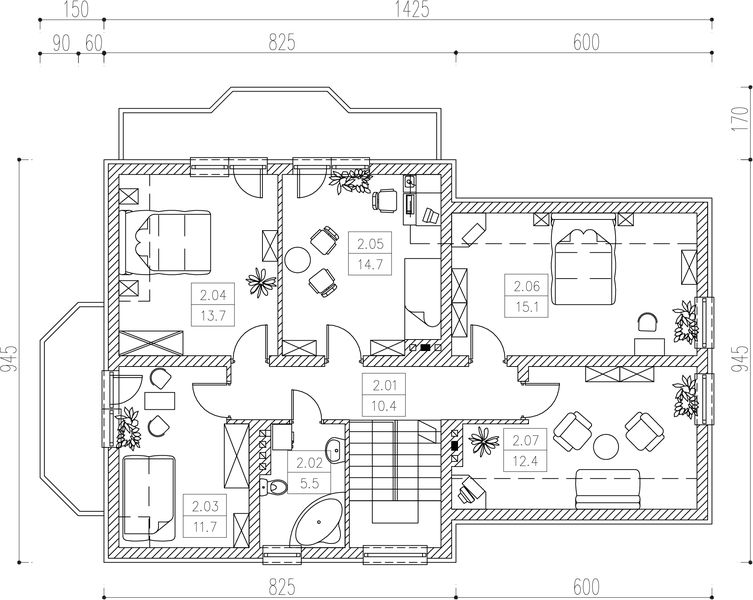 Poddasze projektu Laz