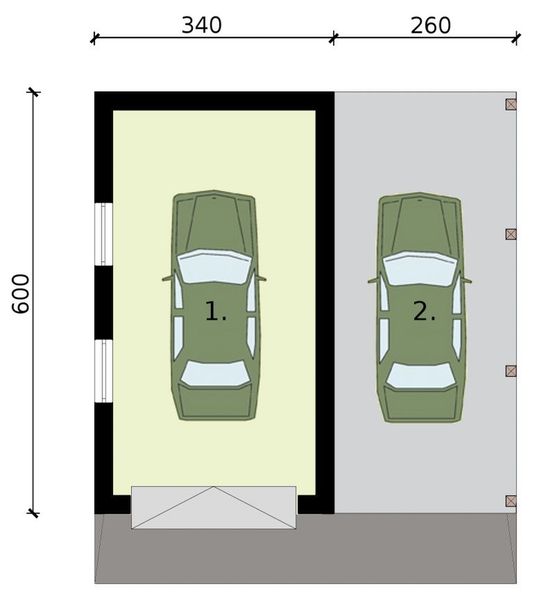 Parter projektu G266 budynek gospodarczy