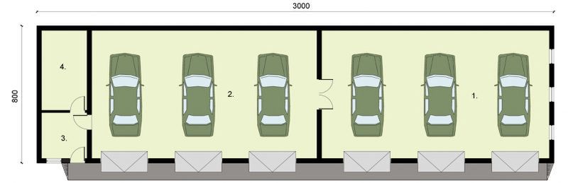 Parter projektu G271 budynek gospodarczy