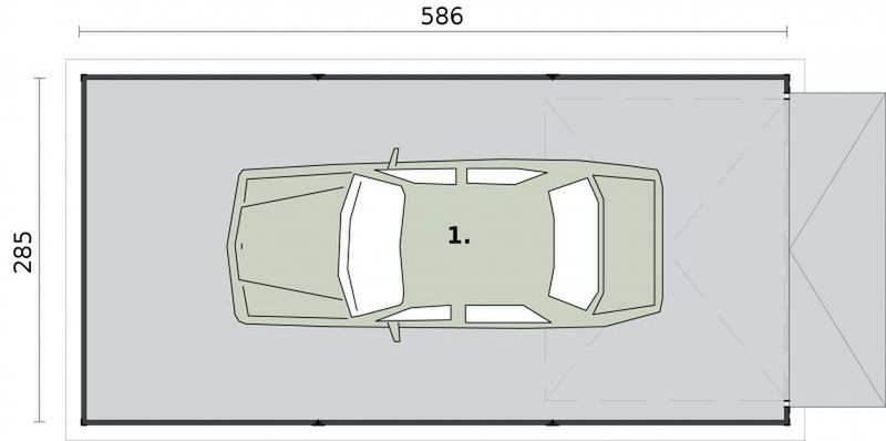 Parter projektu GB2 projekt budynku gospodarczego