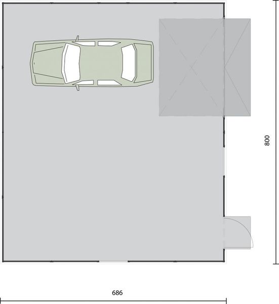 Parter projektu GB4 projekt budynku gospodarczego