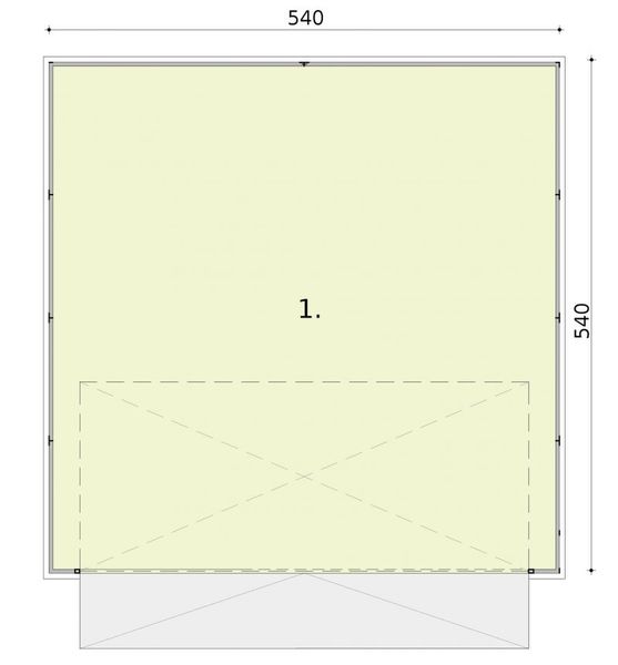 Parter projektu GB9 projekt budynku gospodarczego
