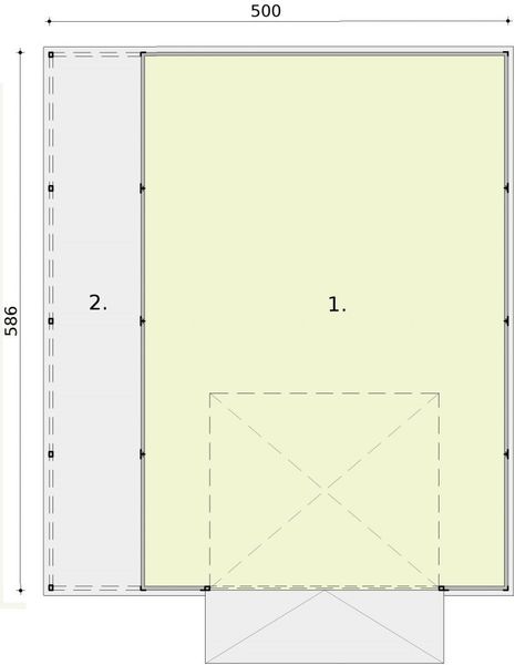Parter projektu GB10 projekt budynku gospodarczego