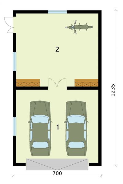 Parter projektu G272 budynek gospodarczy